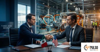 Negociación de la revisión del T-MEC 2026 afectando la manufactura y exportaciones automotrices en México y Estados Unidos.